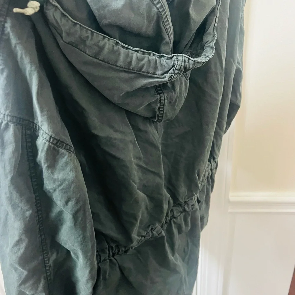 Olive Utility Jacket with Hood - Picture 5 of 5